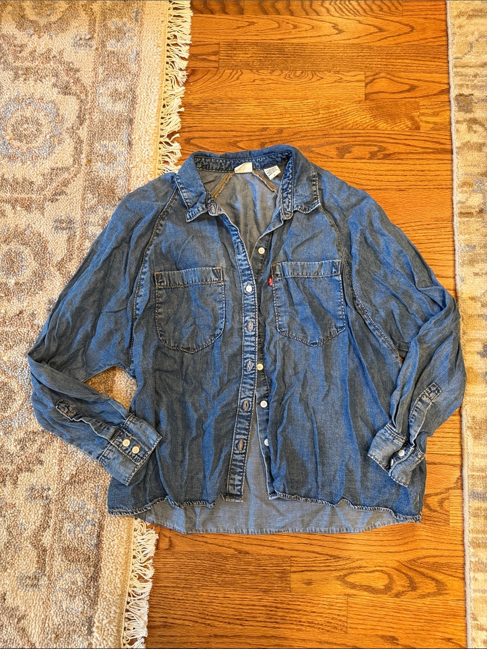 Levi's Blue Denim Button-Front Shirt M